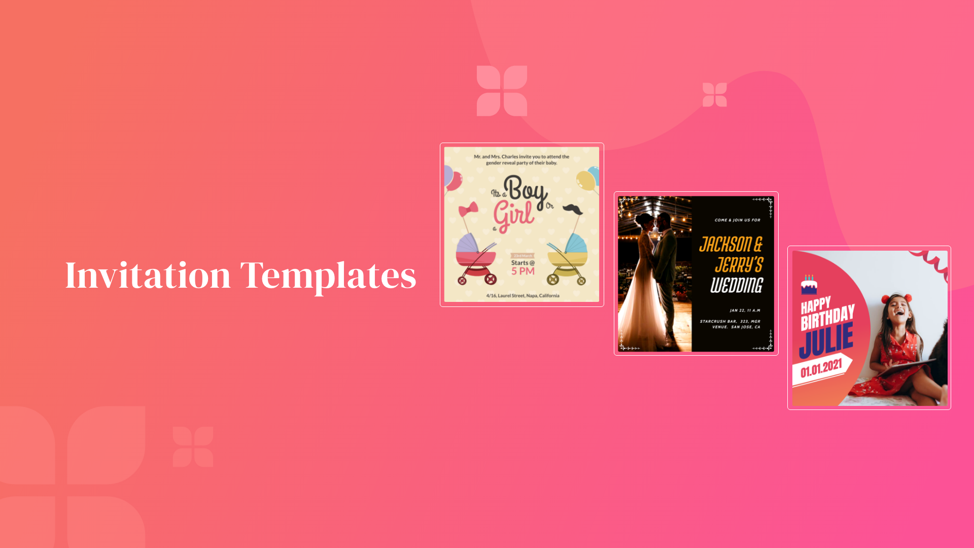 Easy and Free Customizable Invitation Templates Picmaker